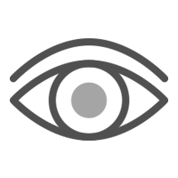An icon of an eye with cataract