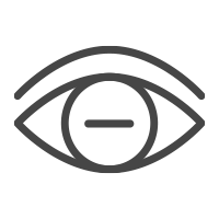 An icon of an eye with myope